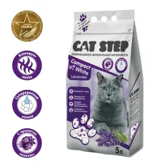 Cat Step Наполнитель белый Compact White Lavеnder, 5 л