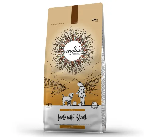 Craftia Natura Puppy Medium&Large (Ягненок, перепелка), 7 кг