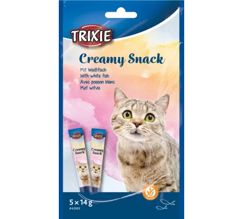 Trixie Creamy Snacks для кошек (Рыба, курица), 14 г х 5 шт