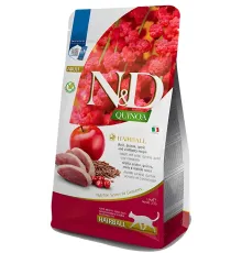 Farmina N&D GF Quinoa Hairball Cat (Утка и яблоко), 1,5 кг