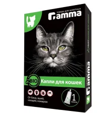 Gamma Капли БИО для кошек от внешних паразитов, 1 пипетка по 1 мл
