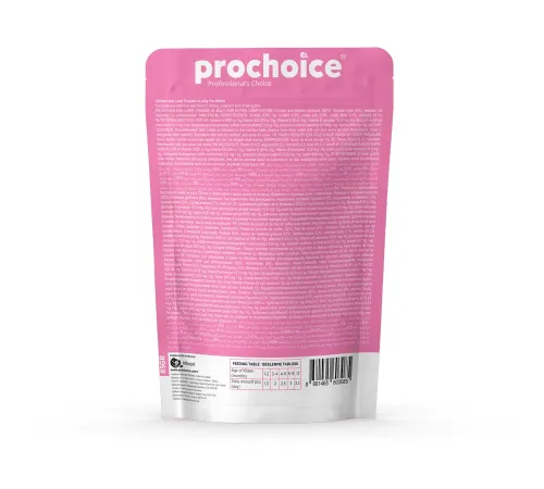 Prochoice Кусочки в желе для котят (Курица и печень), 85 г х 24 шт