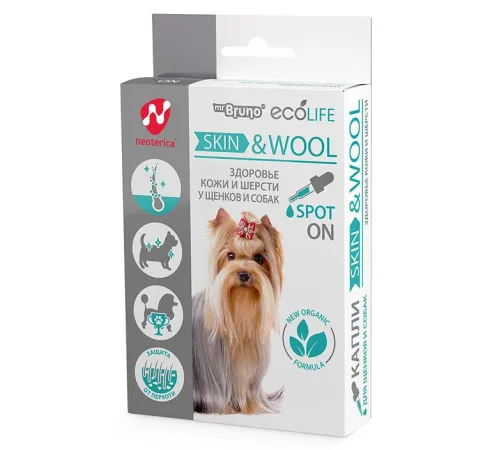 Mr.Bruno Капли Sklin & Wool для собак, 10 мл