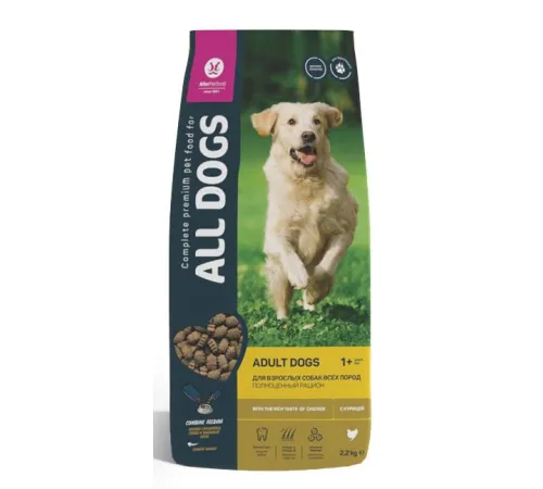 All Dogs для взрослых собак всех пород (Курица), 2,2 кг