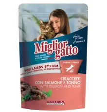 Miglior Gatto Кусочки в соусе (Лосось и тунец), 100 г