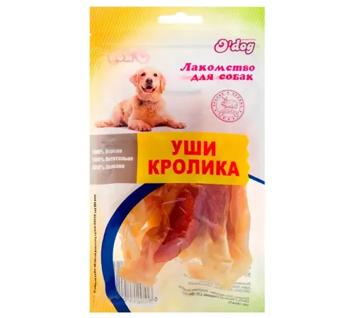 O'dog Лакомство Уши кролика, 50 г