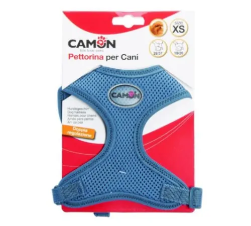 CAMON Шлея из сетчатого полиэстра синяя XS, 28-37 см
