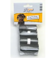 JollyPaw Одноразовые пакеты, черные, 4 рулона по 20 пакетов
