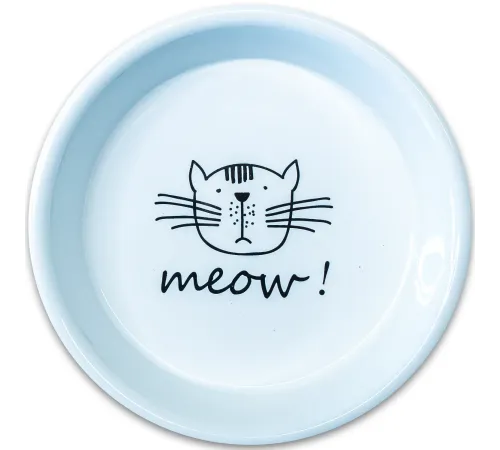 Mr.Kranch Миска для кошек MEOW! 200 мл, белая