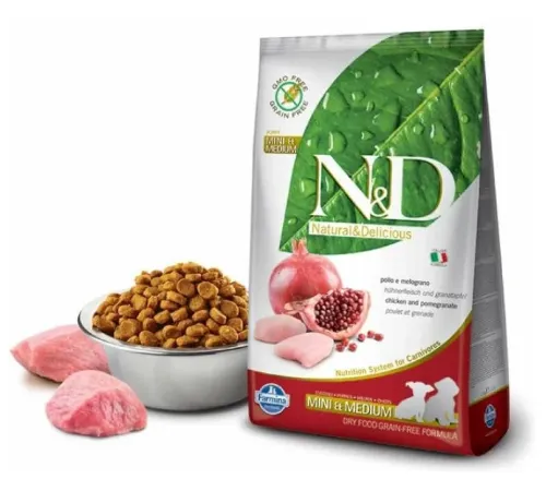 Farmina N&D Prime GF Puppy Small & Medium (Курица и гранат), 800 г