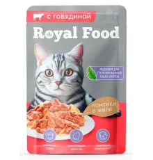 Royal Food Ломтики в желе с говядиной для кошек, 75 г
