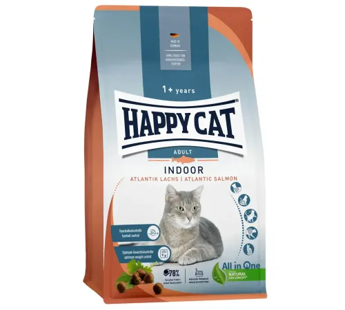 Happy Cat Indoor (Атлантический лосось) 300 г