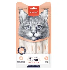 Wanpy Cat Нежное пюре из тунца и лосося, 5 шт х 14 г