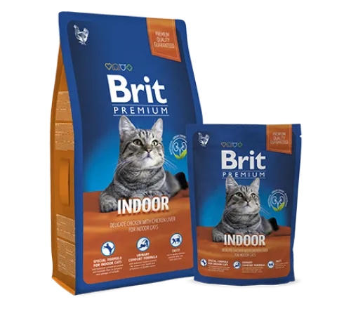 Brit Premium Cat Indoor (Курица и печень) 0,3 кг