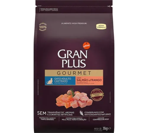 Granplus Gourmet Cat Sterilized (Лосось, цыпленок), 3 кг