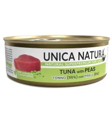 Unica Natura Консерва для кошек (Тунец, горошек), 70 г