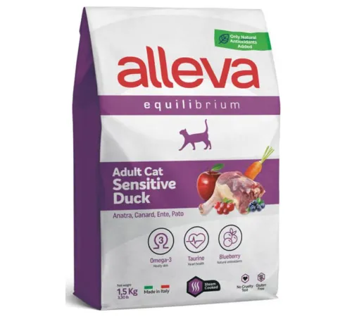 Alleva Equilibrium Sensitive Adult Cat (Утка), 400 г
