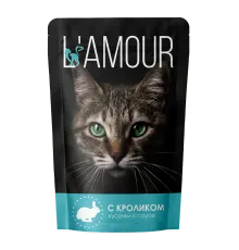 L’AMOUR для кошек с кроликом в соусе, 75 г