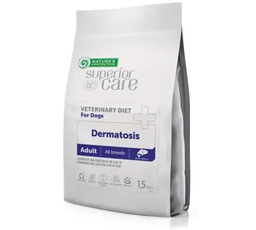 Nature's Protection Vet Diet Dermatosis Adult Dog (Лосось), 1,5 кг