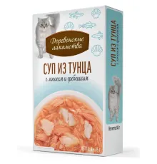 Деревенские лакомства Суп из тунца с лососем и гребешком, 35 г х 4 шт (box)