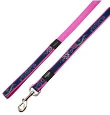 Поводок Rogz Fancy dress Dayglo Floral, 25 мм/1,2 м