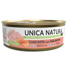 Unica Natura Консерва для кошек (Курица, лосось), 70 г