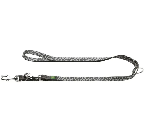 Hunter Поводок T-Leash Convenience Reflect, серый/леопард, 15/200