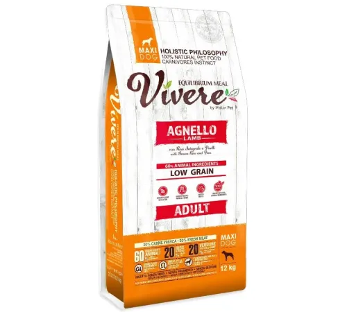 Vivere Dog Adult Maxi (Ягненок), 12 кг