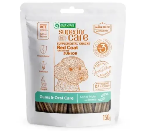 Nature's Protection Superior Care Red Dogs Grain Free Gums & Oral (Насекомые), 150 г