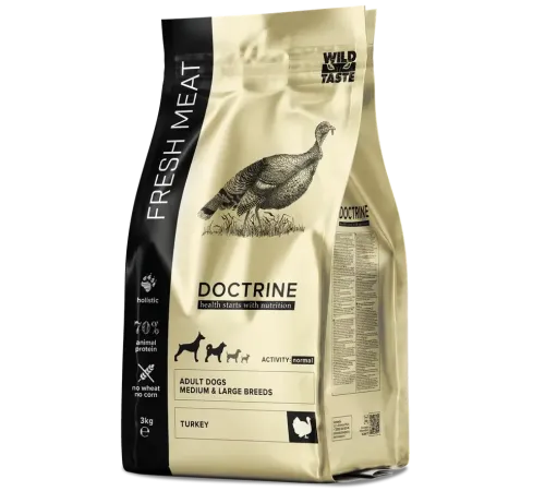 Doctrine Fresh meat Adult Medium&Maxi (Индейка, рис), 3 кг