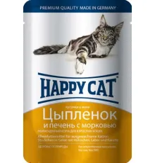 Happy Cat Пауч Цыпленок Печень Морковь 100 г