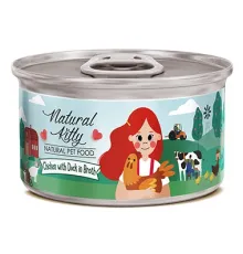 Natural Kitty Курица с уткой в бульоне, 80 г
