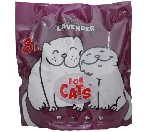 FOR CATS Наполнитель силикагелевый (лаванда) 4 л