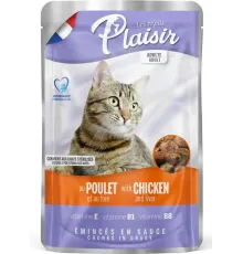 Plaisir Кусочки в соусе для кошек (Курица и печень), 100 г