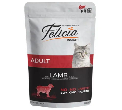 Felicia Adult Cat (Ягненок в желе), 85 г