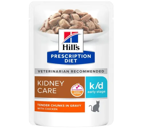 Hill's Prescription Diet k/d Early Stage Влажный корм для кошек с курицей, 85 г
