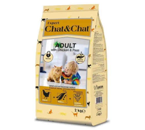 Chat&Chat Expert Adult Cat (Курица и горох), 2 кг