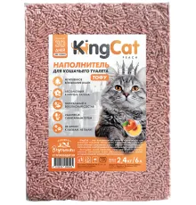 KingCat Наполнитель Тофу Peach, 6 л (2,4 кг)