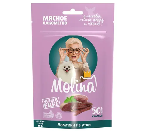 Molina Лакомство для собак Ломтики из утки, 50 г