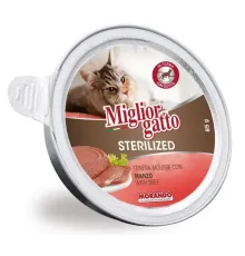 Miglior Gatto Sterilized Мусс с говядиной, 85 г