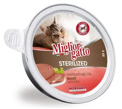 Miglior Gatto Sterilized Мусс с говядиной, 85 г
