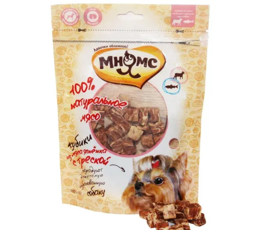 Мнямс Кубики из мяса ягненка с треской 100 г