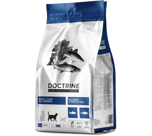 Doctrine Adult Cat (Лосось, белая рыба), 800 г