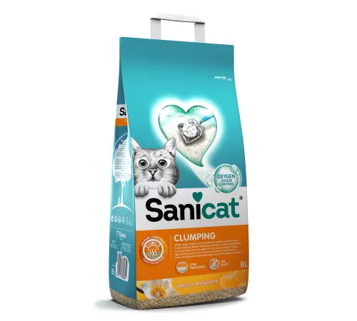 Sanicat Clumping Vanilla-Mandarin, 8 л