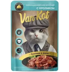 Van kot для кошек (Ломтики с кроликом в желе), 75 г х 28 шт