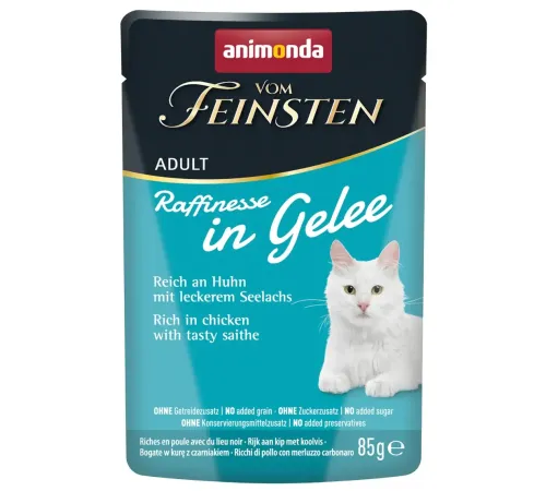 Vom Feinsten Adult Raffinesse (Курица и минтай в желе), 85 г