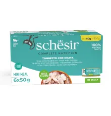 Schesir Complete Cat Box (Тунец с морским лещом в желе), 6х50 г