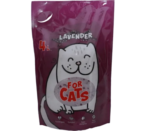 FOR CATS Наполнитель силикагелевый (лаванда) 4 л