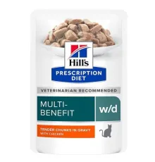 Hill's Prescription Diet w/d Multi-Benefit Влажный корм для кошек (курица), 85 г