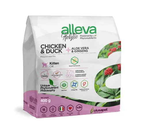 Alleva Holistic Kitten (Курица и утка), 400 г